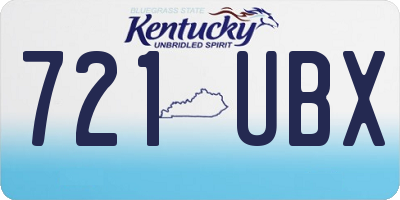 KY license plate 721UBX