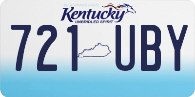 KY license plate 721UBY