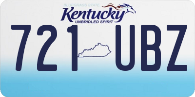 KY license plate 721UBZ