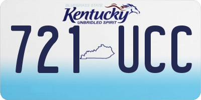 KY license plate 721UCC