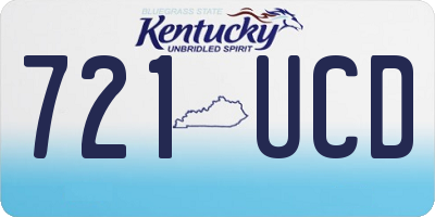 KY license plate 721UCD