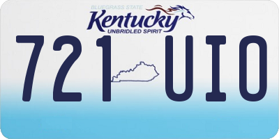 KY license plate 721UIO