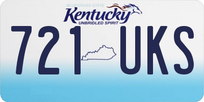 KY license plate 721UKS