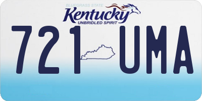 KY license plate 721UMA
