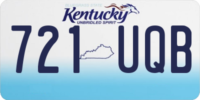 KY license plate 721UQB