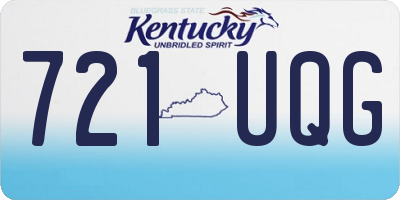 KY license plate 721UQG
