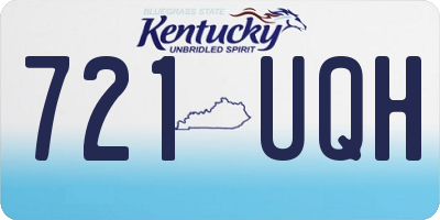 KY license plate 721UQH