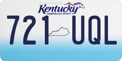 KY license plate 721UQL