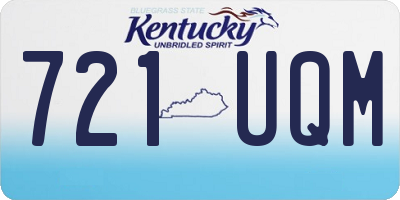 KY license plate 721UQM