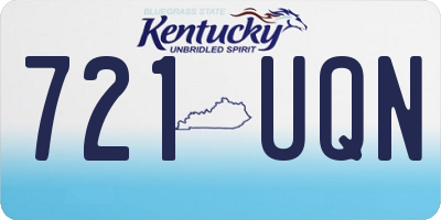 KY license plate 721UQN