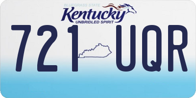 KY license plate 721UQR