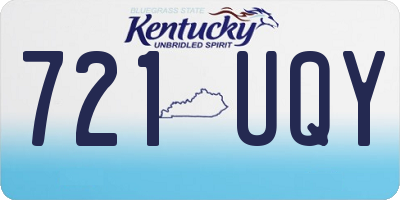 KY license plate 721UQY