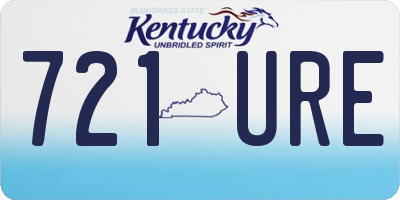 KY license plate 721URE