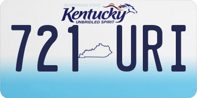 KY license plate 721URI