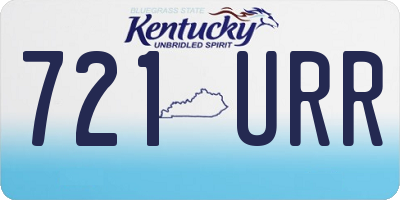 KY license plate 721URR