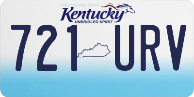 KY license plate 721URV
