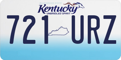 KY license plate 721URZ