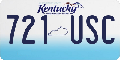 KY license plate 721USC