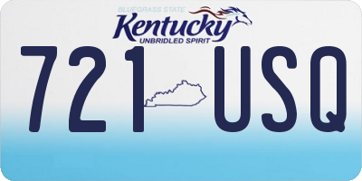 KY license plate 721USQ