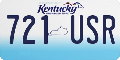 KY license plate 721USR