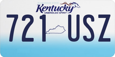 KY license plate 721USZ