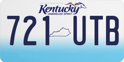 KY license plate 721UTB