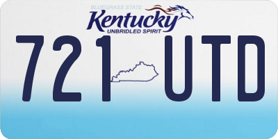KY license plate 721UTD