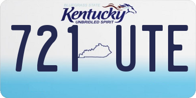 KY license plate 721UTE