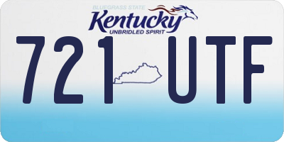 KY license plate 721UTF