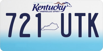 KY license plate 721UTK