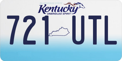 KY license plate 721UTL