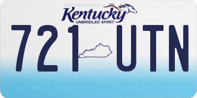 KY license plate 721UTN