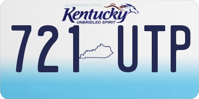 KY license plate 721UTP