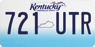 KY license plate 721UTR