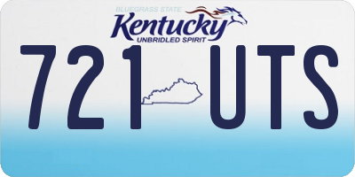 KY license plate 721UTS