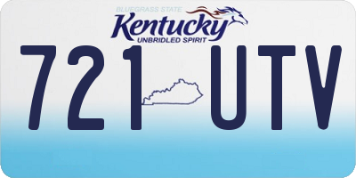 KY license plate 721UTV