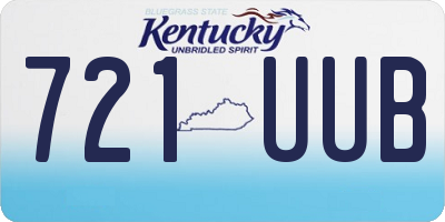 KY license plate 721UUB
