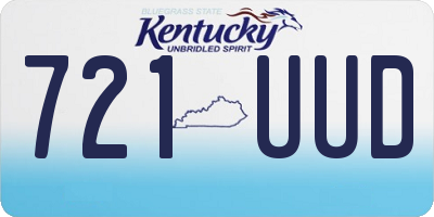 KY license plate 721UUD