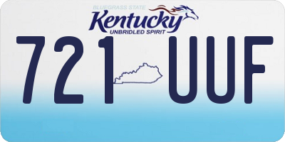 KY license plate 721UUF