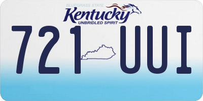 KY license plate 721UUI