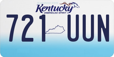 KY license plate 721UUN