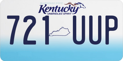 KY license plate 721UUP