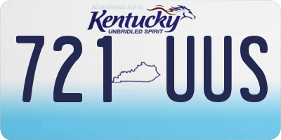 KY license plate 721UUS
