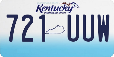 KY license plate 721UUW