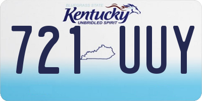 KY license plate 721UUY