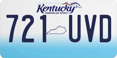 KY license plate 721UVD