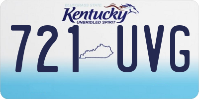 KY license plate 721UVG