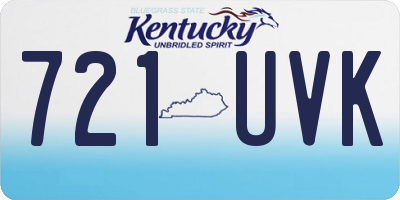 KY license plate 721UVK