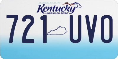 KY license plate 721UVO
