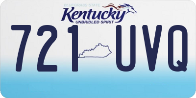 KY license plate 721UVQ